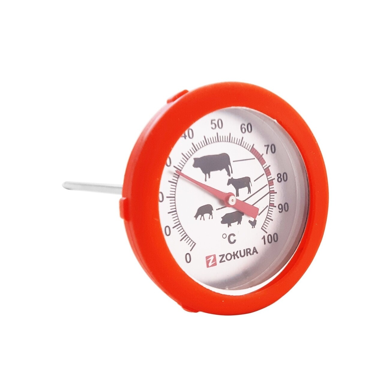 Termometru pentru friptura, Zokura, 0°C/100°C, inox - imagine 4